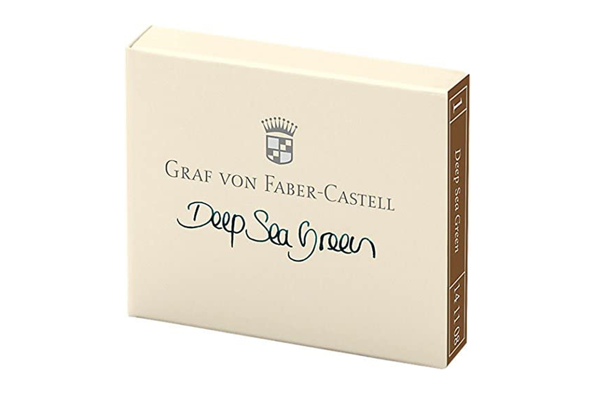 Graf von Faber-Castell Inktpatronen Deep Sea Green 6x